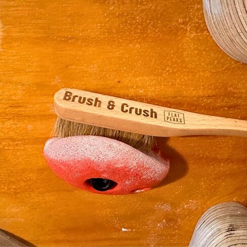 Flat Peaks - Brush & Crush Wood Rock Climbing & Bouldering Brush with Firm Boar's Hair Bristles and Durable Handle, Climbing Chalk Brush for Climbing Wall Indoor or Outdoor in Saudi Arabia