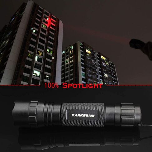 DARKBEAM IR مصباح يدوي بالأشعة تحت الحمراء 940 نانومتر أضواء LED صغيرة للرؤية الليلية، شعلة إضاءة تكتيكية محمولة قابلة لإعادة الشحن، تركيز قابل للتعديل للصيد والمراقبة والبحث، مع مشبك in Kuwait