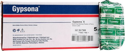 BSN Medical 30-7369 GYPSONA S Bandage, Extra Fast Setting, 5" x 5 yd. Size (Pack of 12) in Saudi Arabia