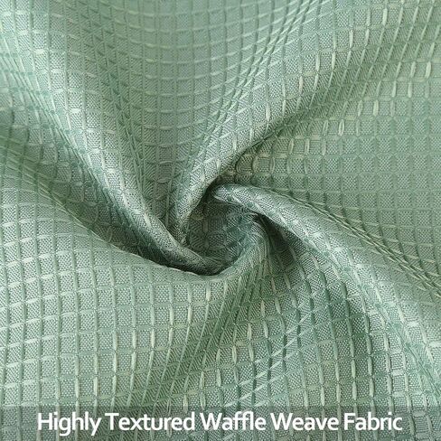 IDEALHOUSE Grey Tier Curtains,Waffle Woven Textured Short Window Curtain for Cafe,Bathroom,Kitchen & Kids Bedroom Rod Pocket Curtains (2 Panels, 30Inch Wide by 36Inch Long) in Saudi Arabia