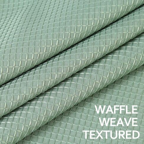 IDEALHOUSE Grey Tier Curtains,Waffle Woven Textured Short Window Curtain for Cafe,Bathroom,Kitchen & Kids Bedroom Rod Pocket Curtains (2 Panels, 30Inch Wide by 36Inch Long) in Saudi Arabia