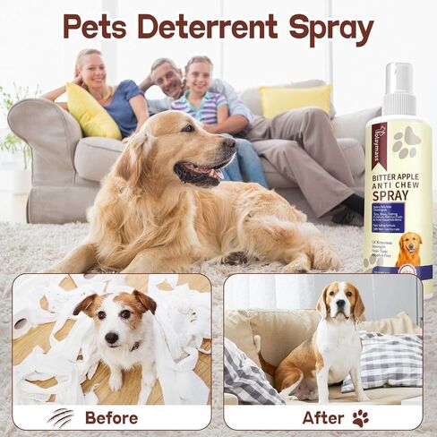 folaymass No Chew Spray for Dogs, Dog & Cat Deterrent Spray, Bitter Apple Spray for Dogs to Stop Chewing, Dog Training & Behavior Aids in Kuwait