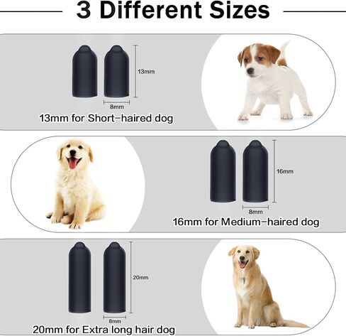 24 Pcs Dog Shock Collar Rubber Tips,Replacement Prongs for Dog Training Collar Silicone Covers for Dog Training Collars Silicone Caps for Dog Bark Collar (13mm/16mm/20mm) in Saudi Arabia