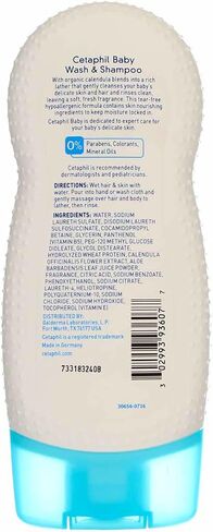 Cetaphil Baby Wash and Shampoo with Organic Calendula, 7.8 Ounce (Pack of 4) in Saudi Arabia