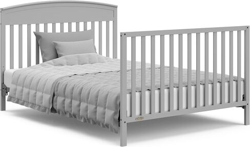 سرير أطفال Graco Benton 5 في 1 قابل للتحويل مع درج (أسود) - يتحول من سرير أطفال إلى سرير طفل صغير، سرير نهاري وسرير كامل الحجم، يناسب مرتبة سرير أطفال قياسية كاملة الحجم، قاعدة دعم مرتبة قابلة للتعديل in Kuwait