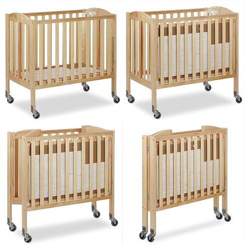 Dream On Me, 3-in-1 Folding Portable Crib with Dream On Me 3 Portable Crib Mattress, White in Kuwait