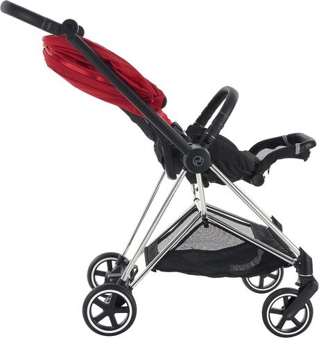 Cybex Mios 2 Complete Stroller, One-Hand Compact Fold, Reversible Seat, Smooth Ride All-Wheel Suspension, Extra Storage, Adjustable Leg Rest, XXL Sun Canopy, in Fancy Pink with Chrome/Black Frame in Saudi Arabia