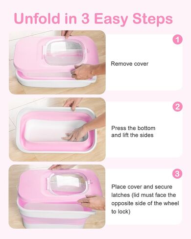 ddmommy 10-13 رطل حاوية طعام الكلاب، حاويات تخزين أغذية الحيوانات الأليفة قابلة للطي مع غطاء محكم، مغرفة طعام الحيوانات الأليفة ووعاء سيليكون للكلاب، حاوية تخزين طعام الكلاب، طعام جاف للكلاب والقطط والحيوانات الأليفة الأخرى in Kuwait