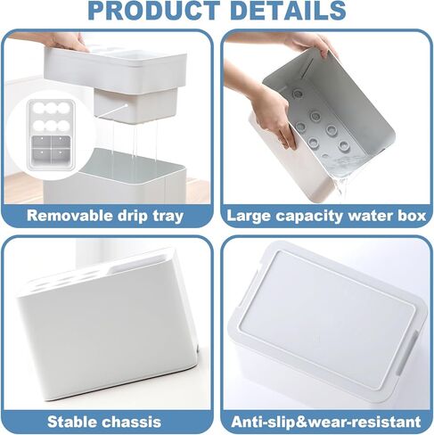 حامل مظلة حامل مظلة من توركينج مع صينية تنقيط، حامل تخزين المظلة رف تصريف للمدخل، منظم مظلة بلاستيكية يحمل 10 مظلات طويلة وقصيرة لديكور المنزل والمكتب in Kuwait