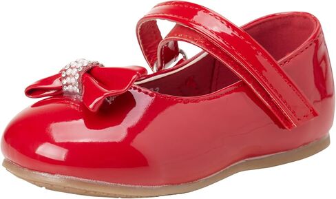 Josmo Baby Girls' Dress Walker Shoes - Patent Non-Slip Mary Jane Flats with Bow (Infant/Toddler) in Saudi Arabia