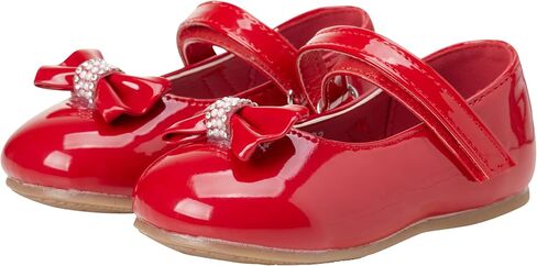 Josmo Baby Girls' Dress Walker Shoes - Patent Non-Slip Mary Jane Flats with Bow (Infant/Toddler) in Saudi Arabia