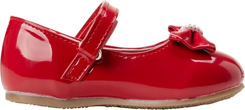 Josmo Baby Girls' Dress Walker Shoes - Patent Non-Slip Mary Jane Flats with Bow (Infant/Toddler) in Saudi Arabia