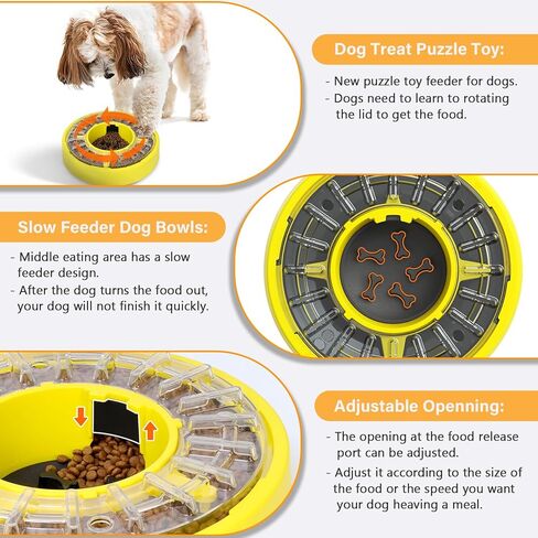 وعاء تغذية بطيء للكلاب غير قابل للانزلاق بسعة كبيرة للكلاب الكبيرة والمتوسطة والصغيرة، احجية طعام بطيئة الاكل لمنع الاختناق in Kuwait