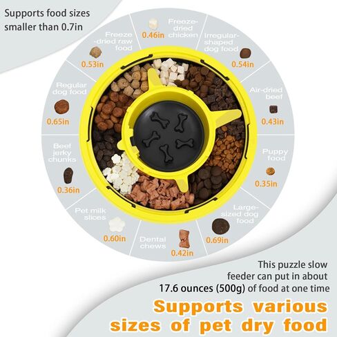 وعاء تغذية بطيء للكلاب غير قابل للانزلاق بسعة كبيرة للكلاب الكبيرة والمتوسطة والصغيرة، احجية طعام بطيئة الاكل لمنع الاختناق in Kuwait