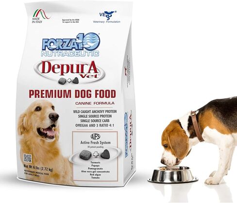 Forza10 Active Depura Daily Life Protection Dry Dog Food, Limited Ingredient Gluten Free All Natural Ingredients Omega 6 Vet Recommended Dog Food (Fish, 22 Pounds) in Kuwait