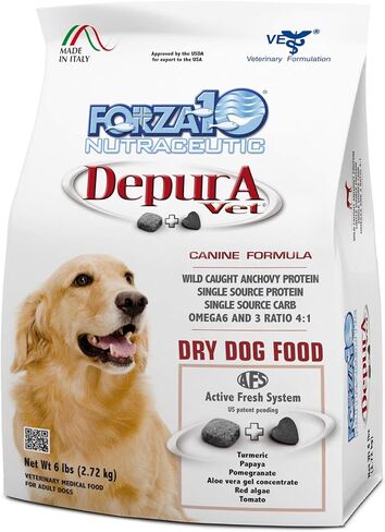 Forza10 Active Depura Daily Life Protection Dry Dog Food, Limited Ingredient Gluten Free All Natural Ingredients Omega 6 Vet Recommended Dog Food (Fish, 22 Pounds) in Kuwait
