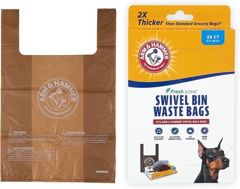 Swivel Bin Waste Bag and Rake Dog Pooper Scooper, Refill Bags (3-Pack, 20 Count) in Saudi Arabia
