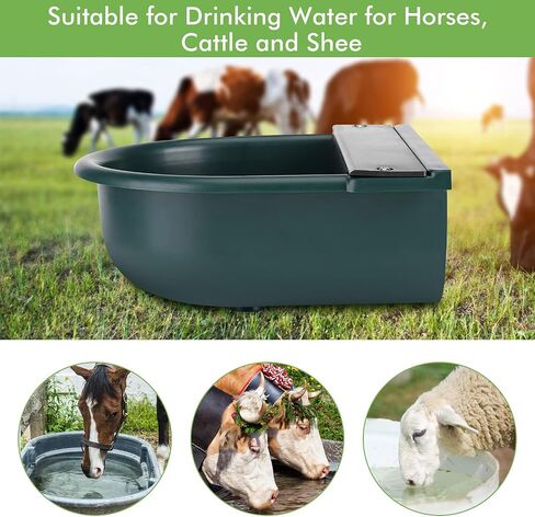 Animal Water Drinking Trough, Automatic Cow Drinking Water Bowl Feeder Trough Dispenser Waterer Livestock Water Tank with Float Ball Valves for Pet Dog Horse Cattle Goat Sheep in Saudi Arabia