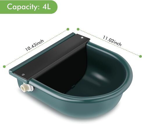 Animal Water Drinking Trough, Automatic Cow Drinking Water Bowl Feeder Trough Dispenser Waterer Livestock Water Tank with Float Ball Valves for Pet Dog Horse Cattle Goat Sheep in Saudi Arabia
