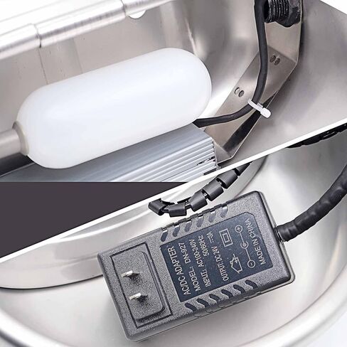 MUDUOBAN وعاء الماء الساخن التلقائي في الهواء الطلق الفولاذ المقاوم للصدأ وعاء تسخين لفصل الشتاء الحيوانات الأليفة وعاء حراري مع صمام الكرة تعويم للكلاب الحصان الماعز الماشية خنزير الأغنام الماشية الحيوان in Kuwait