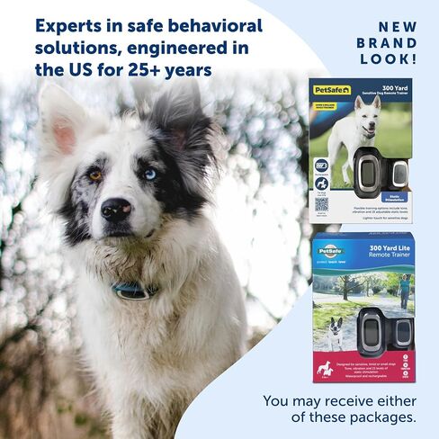 طوق التدريب عن بعد بطول 300 ياردة من PetSafe - إصدار أصغر للكلاب الصغيرة أو المتوسطة - اختر من بين النغمة أو الاهتزاز أو 15 مستوى من التحفيز الثابت - خيار متوسط ​​المدى لتدريب الكلاب المقيدة in Kuwait