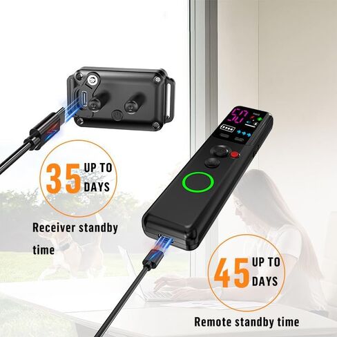 طوق صدمات للكلاب لكلبين - (8-120 رطل) طوق تدريب كهربائي للكلاب قابل لإعادة الشحن مقاوم للماء مع جهاز تحكم عن بعد للكلاب الصغيرة والمتوسطة والكبيرة مع أوضاع صدمة آمنة للاهتزاز in Kuwait