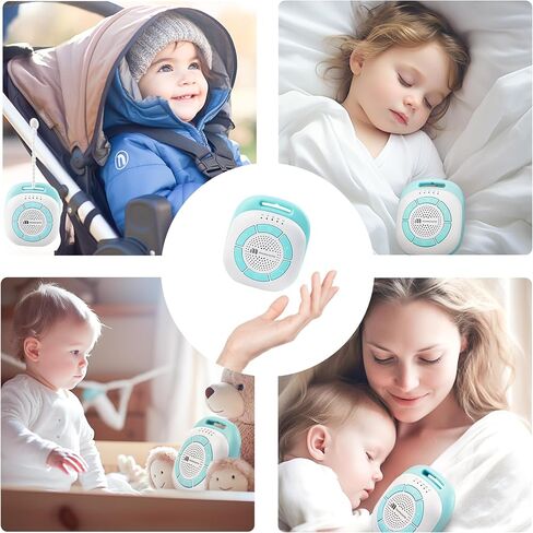 Smart White Noise Sound Machine Records Mom's Real Heart Rate, Portable Sound Machine for Sleep for Infants, Baby, Kids, Adults, Sleep Soother/w Heart Beat, 19 White Noises, 4 Timers, 7 Volume Levels in Saudi Arabia