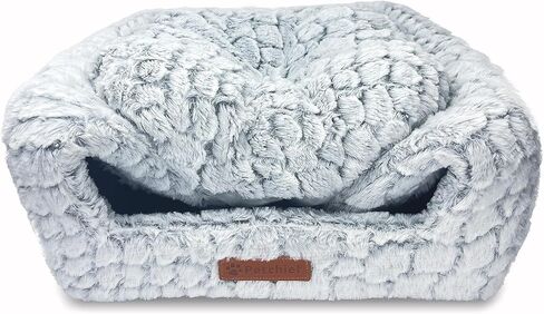 Petchief Cat Beds for Indoor Cats,Cat Bed Cave with Removable Washable Cushioned Pillow, Soft Plush Premium Cotton No Deformation Cat Caves,Grey Linen (S) in Saudi Arabia