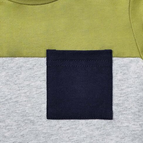 ملابس أطفال أولادي من DOMOABEI ملابس صيفية للأطفال الصغار بأكمام قصيرة تي شيرت مرقع وجيب وبنطلون طقم ملابس للأولاد 12 شهرًا-4T in Kuwait