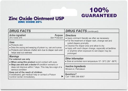 Globe Zinc Oxide Ointment 20%| 2 Ounce Tube (3 Pack) (Total 6 oz) | Advanced Skin Protection | for Diaper Rash, Relief from Poison Ivy, Sumac & Oak, Protects from Wetness, Protects Chafed Skin in Saudi Arabia