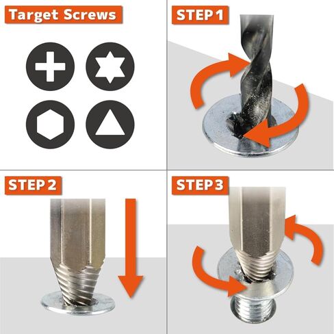 المهندس DBZ-450 مهندس المسمار Saurus الخلد الأوسط لإزالة مسامير غطاء المسمار سحق بالمينا مجموعة عرافة حفرة الجانب الآخر: 0.2 بوصة (5.0 ملم) in Kuwait
