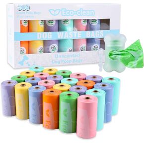 ECO-CLEAN Dog Poop Bag, 360 Count Dog Waste Bags with dispenser, Leak-Proof, Unscented Poop Bags for Dogs, Cat Poop Bags