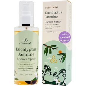 رذاذ دش بالبخار من سبا الأوكالبتوس - مع ياسمين مادوراي من أجل هروب الأزهار المنعشة (240+ حمام) | رذاذ الأوكالبتوس الطبيعي 100%، مملوء بمستخلص فلاورباخ | هدايا سبا مثالية للنساء in Kuwait