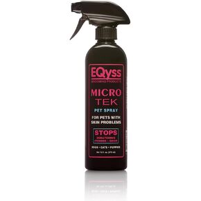 EQyss Micro-Tek Pet Itch Relief Spray - Soothes Dry Irritated Skin, Stops Itching, Scratching, Biting, Licking Hot Spots - for all Cats & Dogs (16 oz)