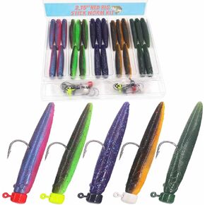 Ned-Rig-Kit-Finesse-Baits-Soft-Plastic-Worms-Fising-إغراء لعصا البيس سويمبيت جراد البحر السحر Shroom Ned Jig Head Kit in Kuwait