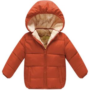 SRVNFBKT سترة بغطاء للرأس للأطفال الصغار من الأولاد والبنات، معطف شتوي دافئ سميك للأطفال، ملابس خارجية in Kuwait