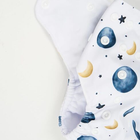 HappyFlute 9 Sets Newborn Baby Cloth Pocket Diapers Adjustable Reusable | One Wet Bag+4Diapers and 4Inserts For Baby Boys and Girls(6-33 pounds,0-3 years) in Saudi Arabia