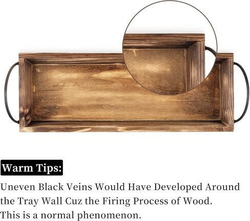 صينية شموع خشبية طويلة وضيقة: حوامل شموع خشبية ريفية من Hanobe قطع مركزية للطاولة مستطيلة لغرفة الطعام وحامل عمود المزرعة مع مقبض مستطيل وقاعدة إضاءة للشاي وديكور طاولة القهوة in Kuwait