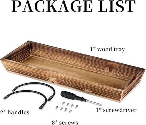 صينية شموع خشبية طويلة وضيقة: حوامل شموع خشبية ريفية من Hanobe قطع مركزية للطاولة مستطيلة لغرفة الطعام وحامل عمود المزرعة مع مقبض مستطيل وقاعدة إضاءة للشاي وديكور طاولة القهوة in Kuwait