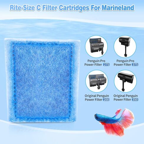 8 Pack Rite-Size C Filter Cartridges Compatible with MarineLand Filters in Kuwait