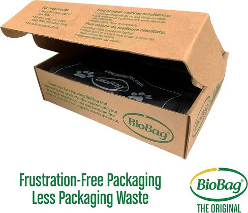 BioBag Compostable Dog Poop Bags, Standard Size, 200 Count, Plant-Based, Leak-Proof, Fits Standard Dispensers in Kuwait