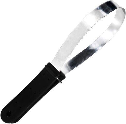 MERIC Dog & Horse Shedding Blade for Pet Fur, Black Double-sided Stainless-Steel Grooming Tool, Straight or Loop, Detangling Brush for Dogs’ Shinier Coat and Healthier Skin in Kuwait