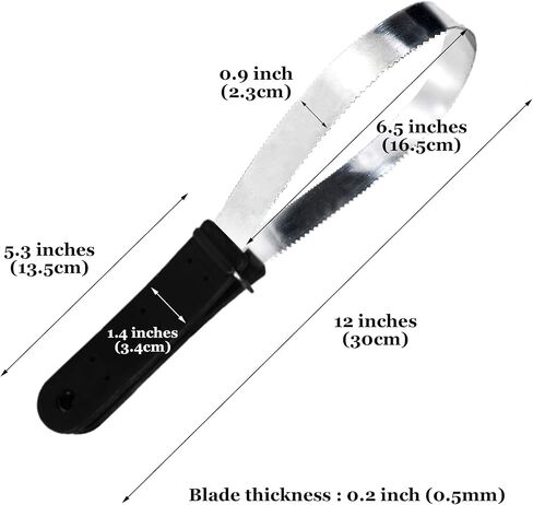 MERIC Dog & Horse Shedding Blade for Pet Fur, Black Double-sided Stainless-Steel Grooming Tool, Straight or Loop, Detangling Brush for Dogs’ Shinier Coat and Healthier Skin in Kuwait