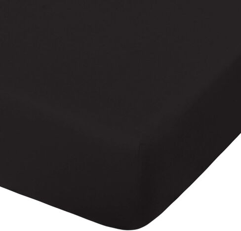NTBAY Microfiber Crib Fitted Sheet, 28 x 52, Black | Soft Fitted Crib Sheet with Full Elastic and 8 Inch Pocket, fits Standard 28 x 52 Inch Crib Mattresses, 1 Sheet Only in Saudi Arabia