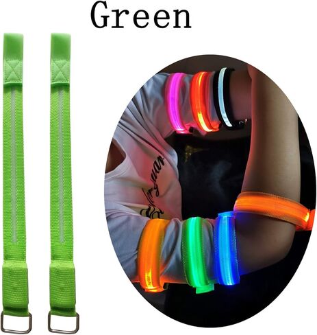 سوار بإضاءة LED معصم رياضي للأولاد والبنات فلاش داكن، أضواء أمان ليلية للجري والركض وركوب الدراجات والمشي لمسافات طويلة والتخييم ومستلزمات الحفلات الرياضية الخارجية in Kuwait
