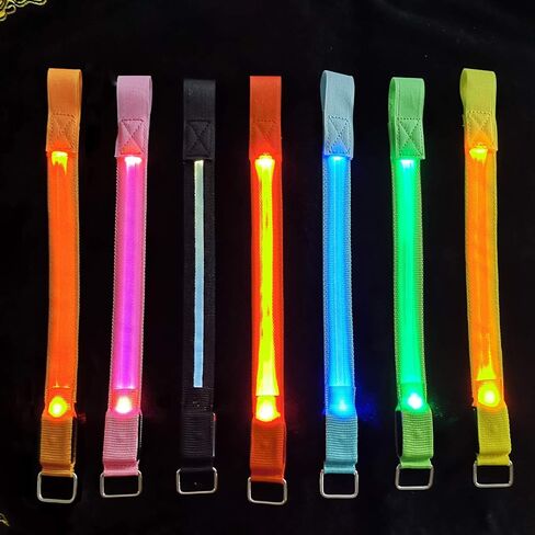 سوار بإضاءة LED معصم رياضي للأولاد والبنات فلاش داكن، أضواء أمان ليلية للجري والركض وركوب الدراجات والمشي لمسافات طويلة والتخييم ومستلزمات الحفلات الرياضية الخارجية in Kuwait