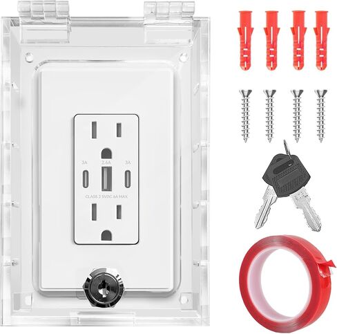Young Dance Smart Home Switch Cover,Baby Proof Light Outlet Covers,Child Safety Switch Plate Guard,Wall Plug Box,Kids Electrical Protector Box Fits All Outlet 4.95" H X 3.35" W X 1.77" D or Smaller in Kuwait