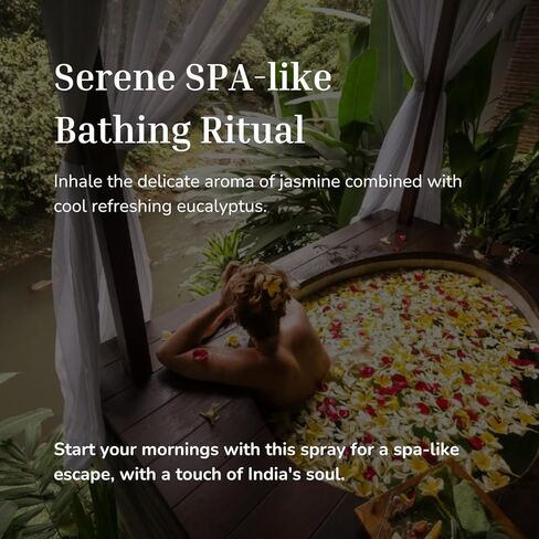 رذاذ دش بالبخار من سبا الأوكالبتوس - مع ياسمين مادوراي من أجل هروب الأزهار المنعشة (240+ حمام) | رذاذ الأوكالبتوس الطبيعي 100%، مملوء بمستخلص فلاورباخ | هدايا سبا مثالية للنساء in Kuwait