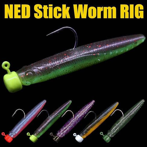 Ned-Rig-Kit-Finesse-Baits-Soft-Plastic-Worms-Fising-إغراء لعصا البيس سويمبيت جراد البحر السحر Shroom Ned Jig Head Kit in Kuwait