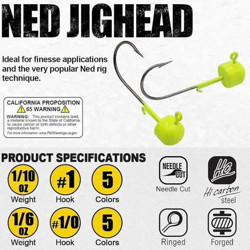 Ned-Rig-Kit-Finesse-Baits-Soft-Plastic-Worms-Fising-إغراء لعصا البيس سويمبيت جراد البحر السحر Shroom Ned Jig Head Kit in Kuwait